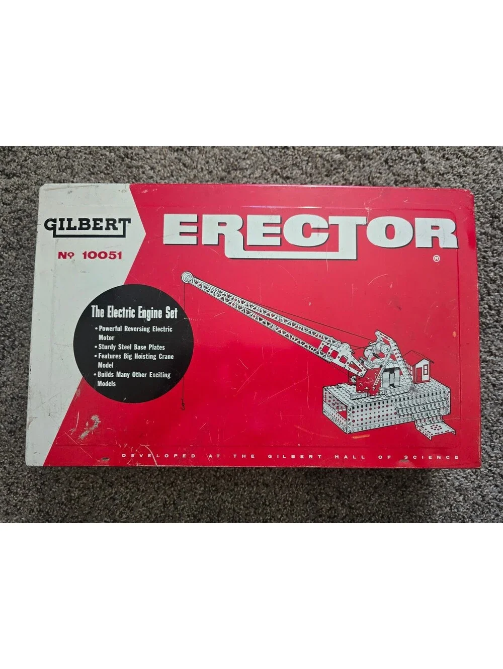 Gilbert Erector No. 10051 Electric Engine Set Vintage Construction Toy